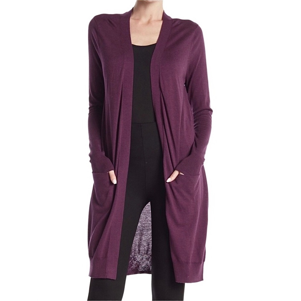 14th & Union Long Open-Front Cardigan